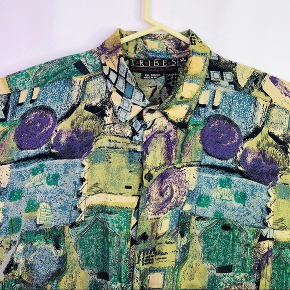 Tribes Vintage 1990s Mens Shirt Casual - Picture 2 of 5